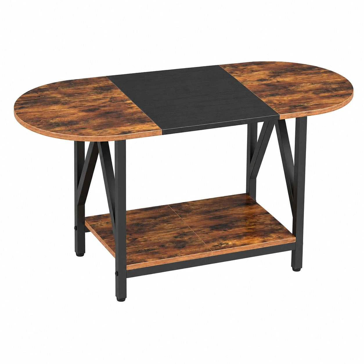 table-basse-ovale-moderne-a-deux-niveaux-avec-etagere-pour-salon-ou-salle-a-manger-marron-rustique-et-noir-buhbl11944ig
